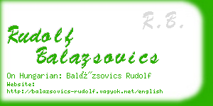 rudolf balazsovics business card